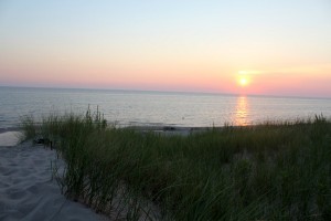 Lake Michigan dune sunset