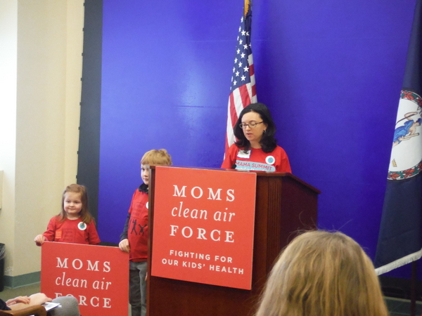Moms Clean Air Force MamaSummitVA Jessica Claire Haney press conference speaking3