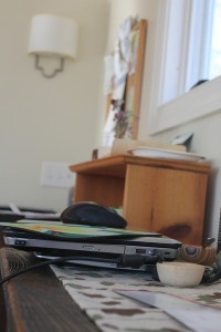 laptop on desk