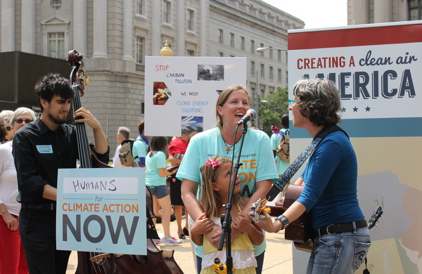 Sunny and Erika Trippel with Emma's Revolution EPA ActonClimate rally