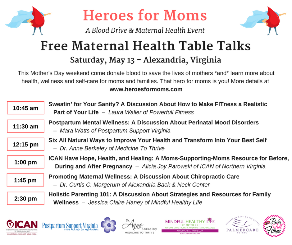 Heroes for Moms schedule