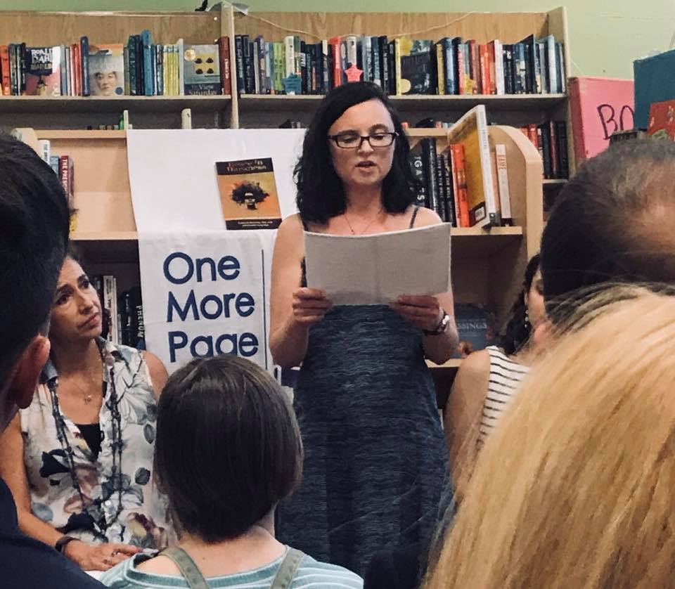 Jessica Claire Haney at One More Page Grace in Darkness Reading close up